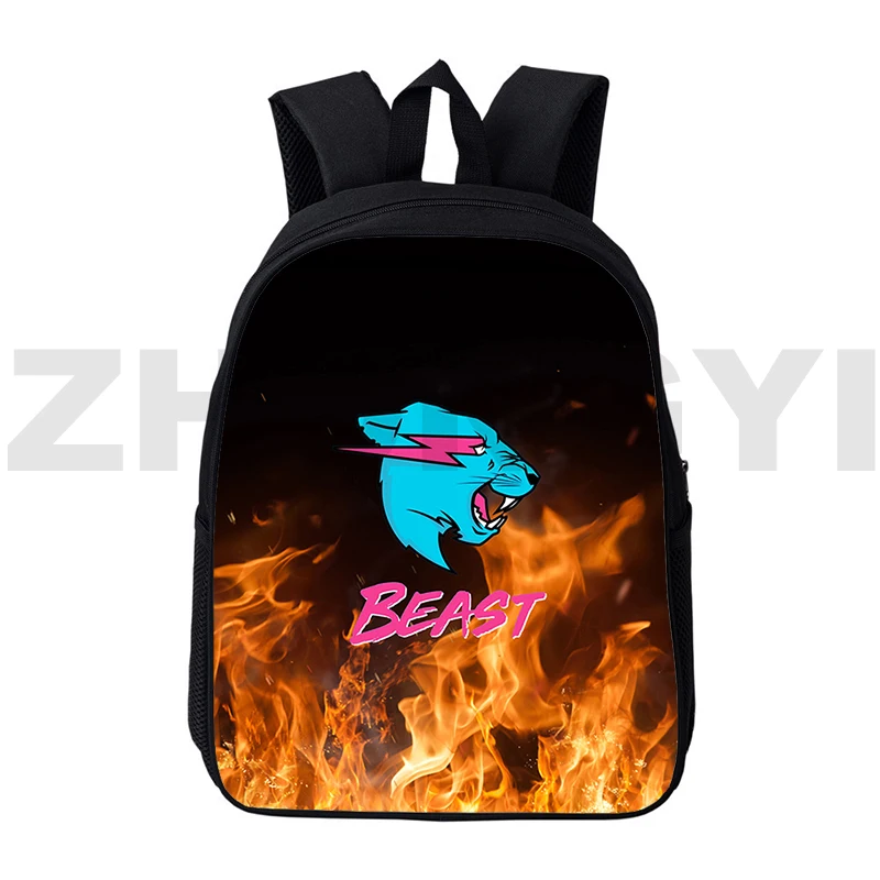 

Hot 3D Print Mr Beast Lightning Cat Backpack 12/16 Inch Cartoon Big School Bag for Girls Waterproof Canvas Travel Laptop Mochila