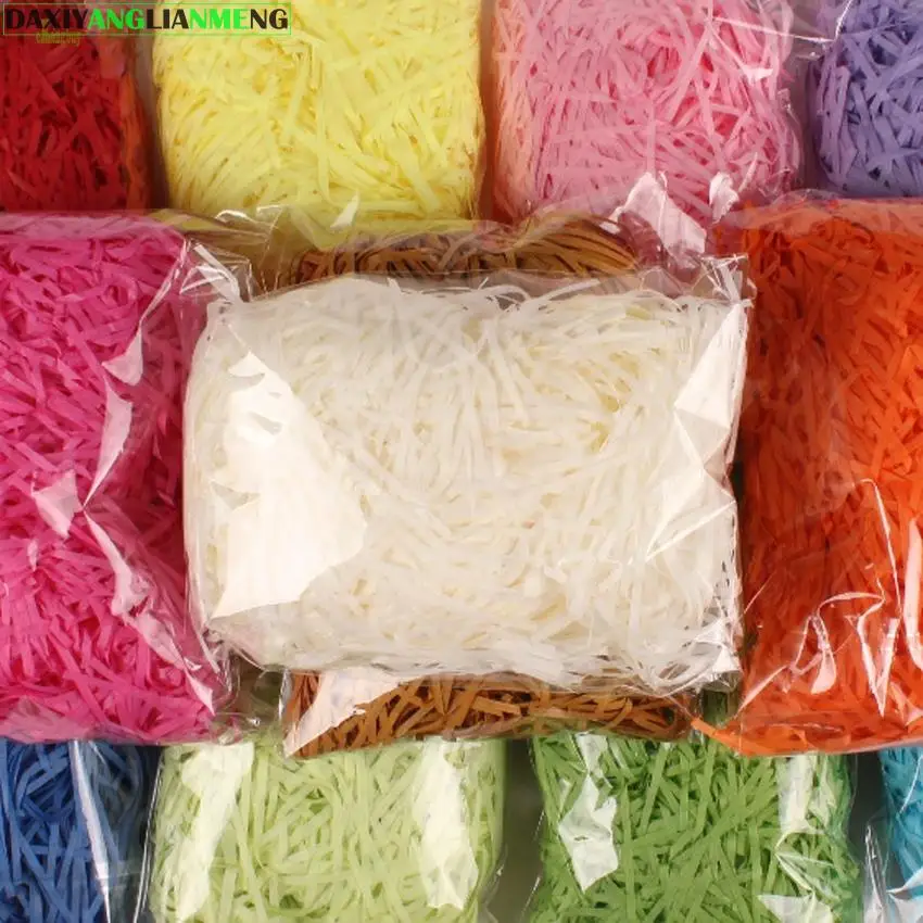 

300gsm/10bags Candy Box Filling things/ Paper wire/ Rafi grass/Hemp /Shredded silk/Fill The Paper Wire Free Shipping