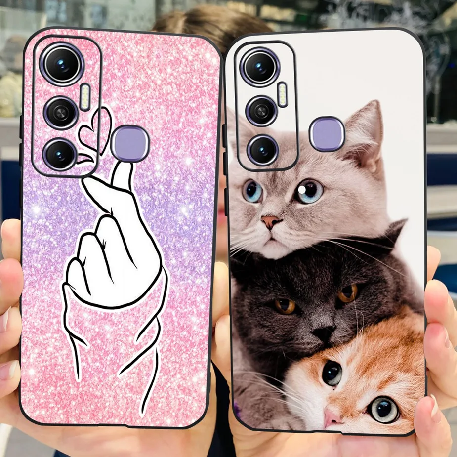 Чехол для Infinix hot 11 чехол с милым котом и бабочкой мягкий силиконовый Hot Hot11 X662 X662B