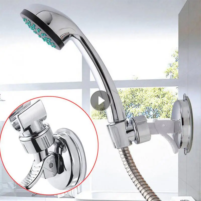 

360°Swivel Vacuum Suction Cup Shower Head Holder Relocatable Handheld Showerhead Holder Wall Mounted Adjustable Bathroom Bracket