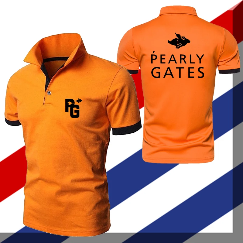 Summer Men's Polo Shirt Men's Casual Printed T-shirt Men's Brand Fashion Short-sleeved Polo Shirt Business Top Men's Clothing