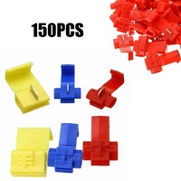 150pcs lock wire connectors quick splice cable joint crimp terminals wiring card clip home electrical appliances 22 10awg