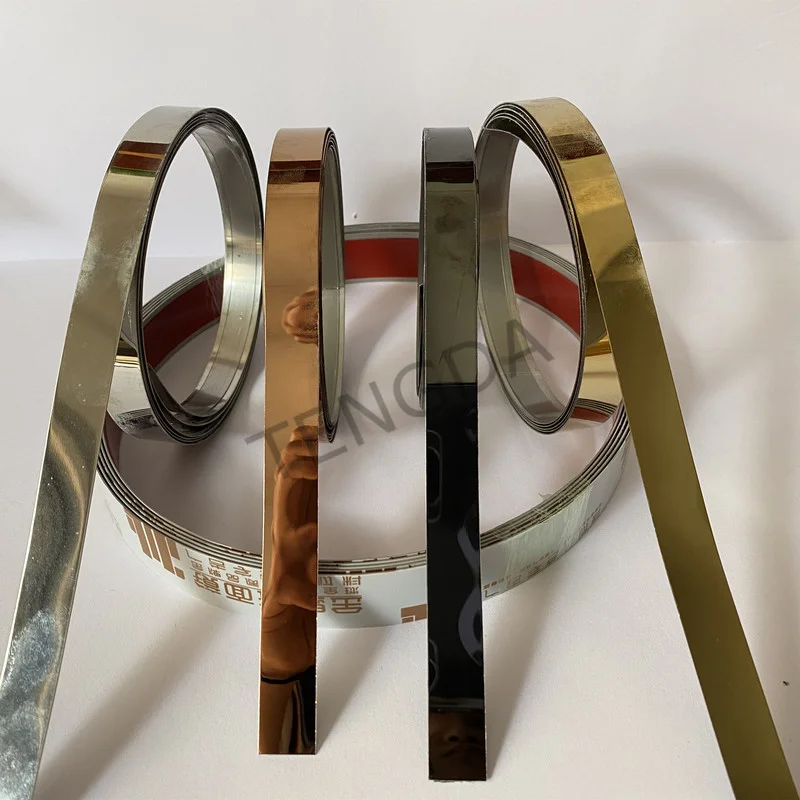 244 см/рулон декоративная полоса из нержавеющей стали зеркальные наклейки на