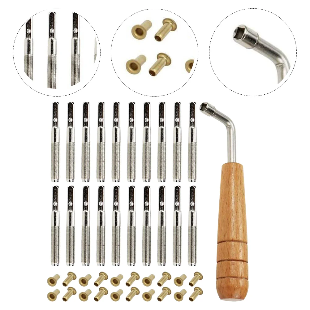 

1 Set of Unique Portable Lyre Harp Part Musical Instrument Part Musical Instruments Metal Strings Stud for Lyre
