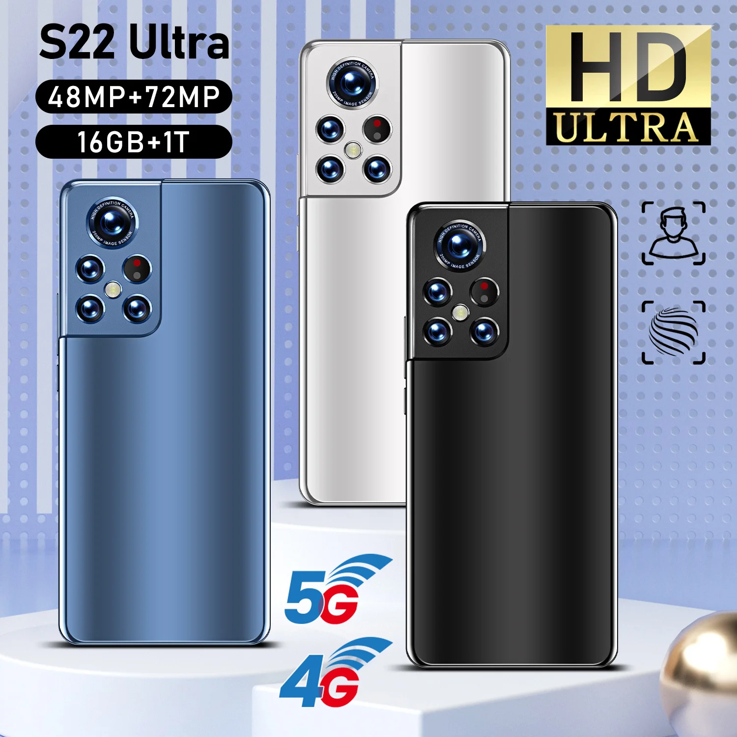 global version s22 ultra smartphone 6 93 inch 6800mah 5g 72mp 16gb 1tb unlock celular cellphone android 12 mobile phones free global shipping