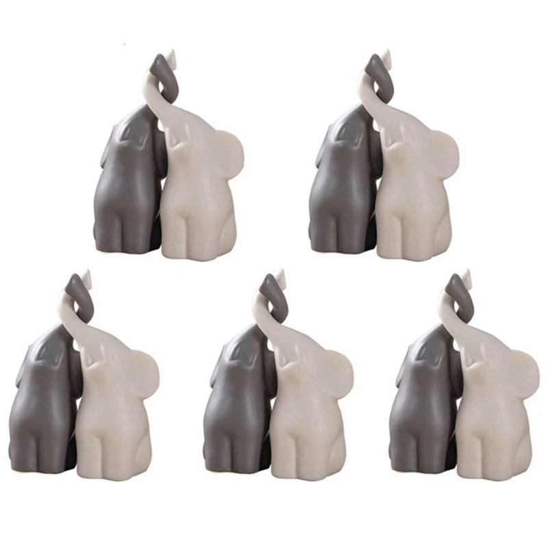 

10X Statues With - Decor Figurines -Suvenir Elephant Statuette For Good Luck