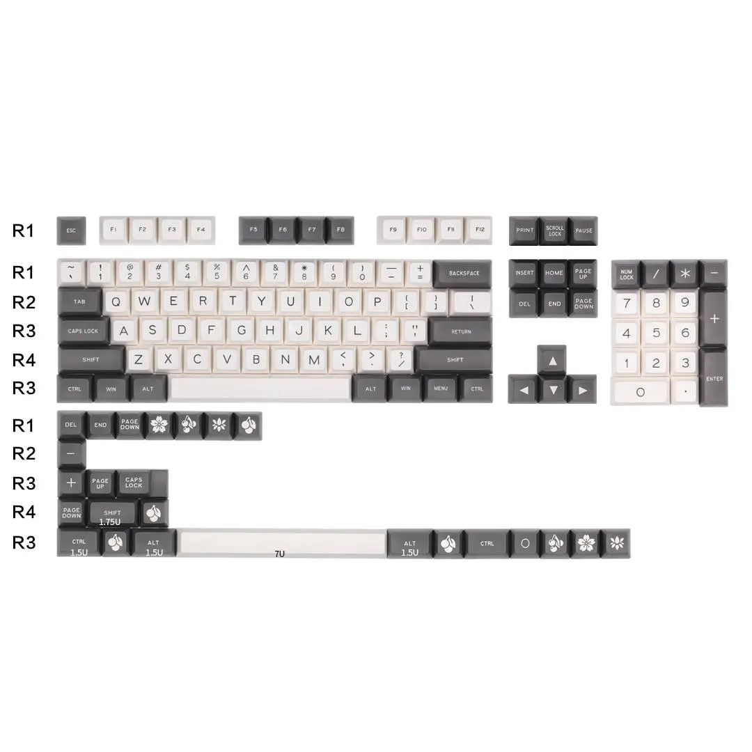 

MAXKEY F-22 SA, профильные колпачки для клавиатуры Doubleshot, бежевые, серые, синие, ABS материал для набора механической клавиатуры