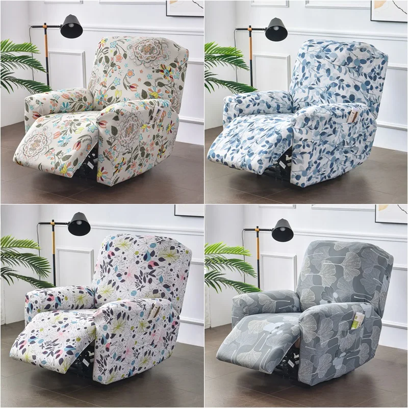 

Floral Print Recliner Cover Spandex Relax Lazy Boy Chair Cover Elastic Massage Sofa Covers for Living Room Armchair Slipcovers