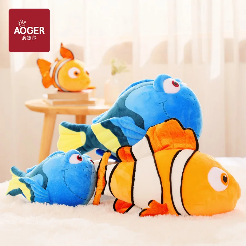 

Disney Finding Nemo Clownfish Soft Plush Toy Doll Pillow Cartoon Orange Blue Dory Nemo Kids Toy Children Bedroom Decoration Gift
