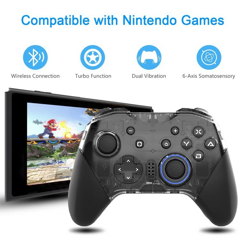 

Bluetooth NS Pro Controller Wireless Joystick With NFC Turbo Vibration Macro-Programming For Nintend Switch PC