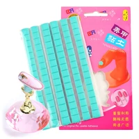 1 pack nail adhesive glue clay stick removable reusable clay stand holder display tips nails art practice tools manicure tr1783
