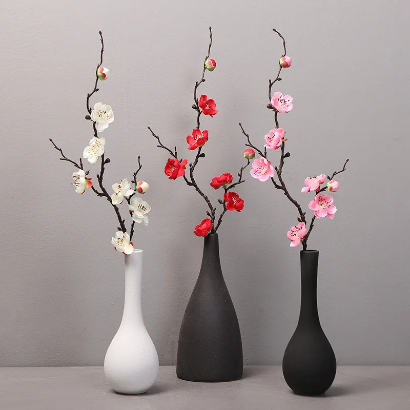 

60cm Plum Blossom Branch Artificial Fake Flower DIY Plastic Silk Simulation Wintersweet Wedding Home Living Room Decoration