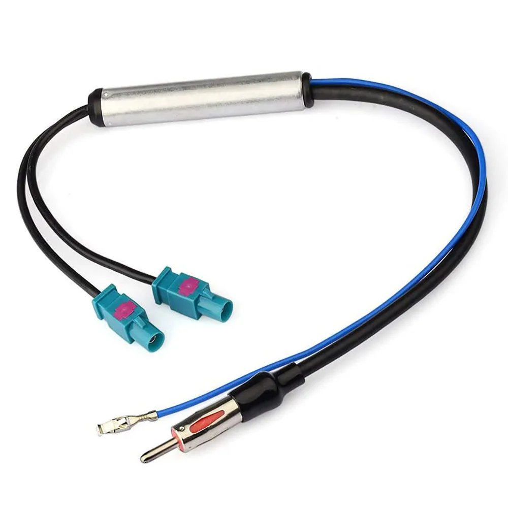 

Car Special Radio Antenna Extension AM/FM Audio Radio Signal Amplifier Dual Fakra RF Radio Antenna Aerial Adapter For Audi