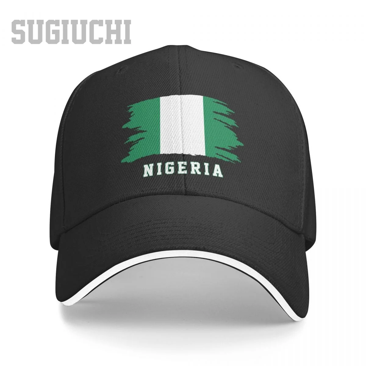 

Unisex Sandwich Nigeria Flag Nigerian Baseball Cap Men Women Hip Hop Caps Snapback Golf Hat Fishing