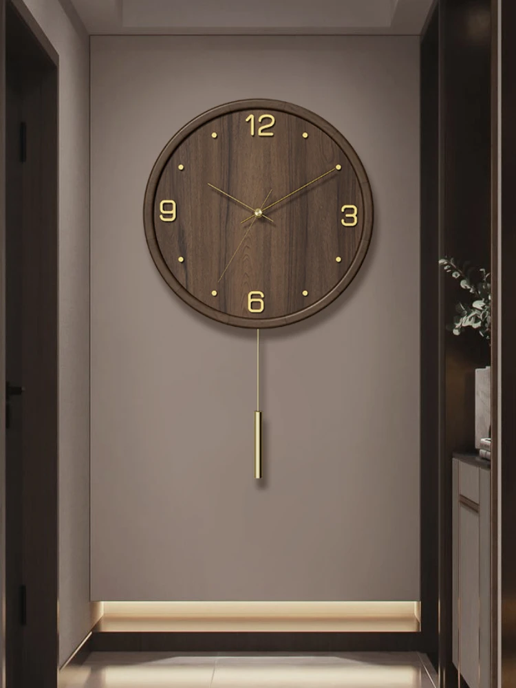 

Chinese Style Wall Clock Pendulum Hanging Luxury Wooden Large Creative Wall Clock Modern Design Horloge Murale Home Decoration 5