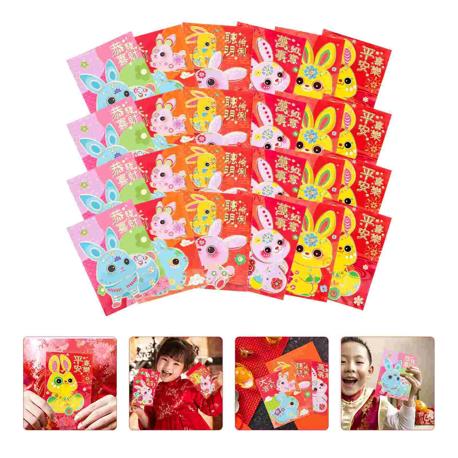 

Red Envelopes Year Envelope Money Chinese New Rabbit Packets Packet Festival Spring Pocket Bao Wedding Gift Hong Lucky Cash