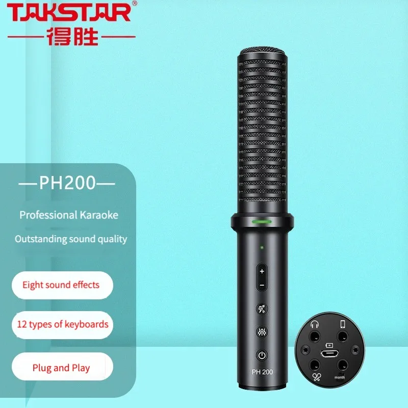

Takstar PH-200 K song microphone live mobile phone computer singing recording with condenser microphone