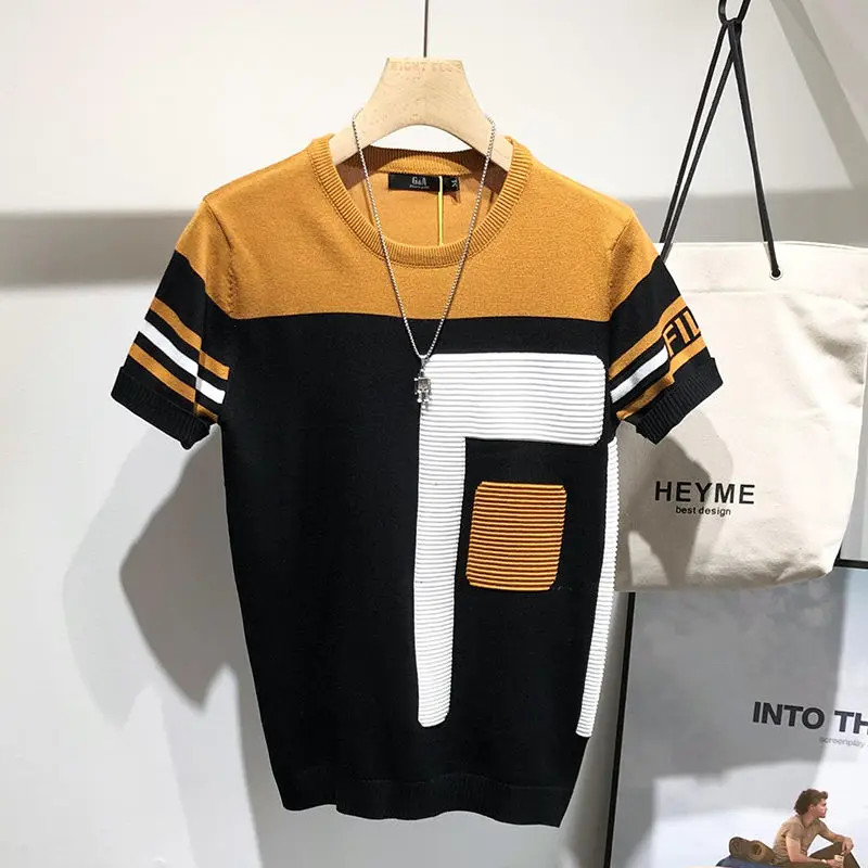 

2022 summer men's half sleeve Joker base shirt T-shirt