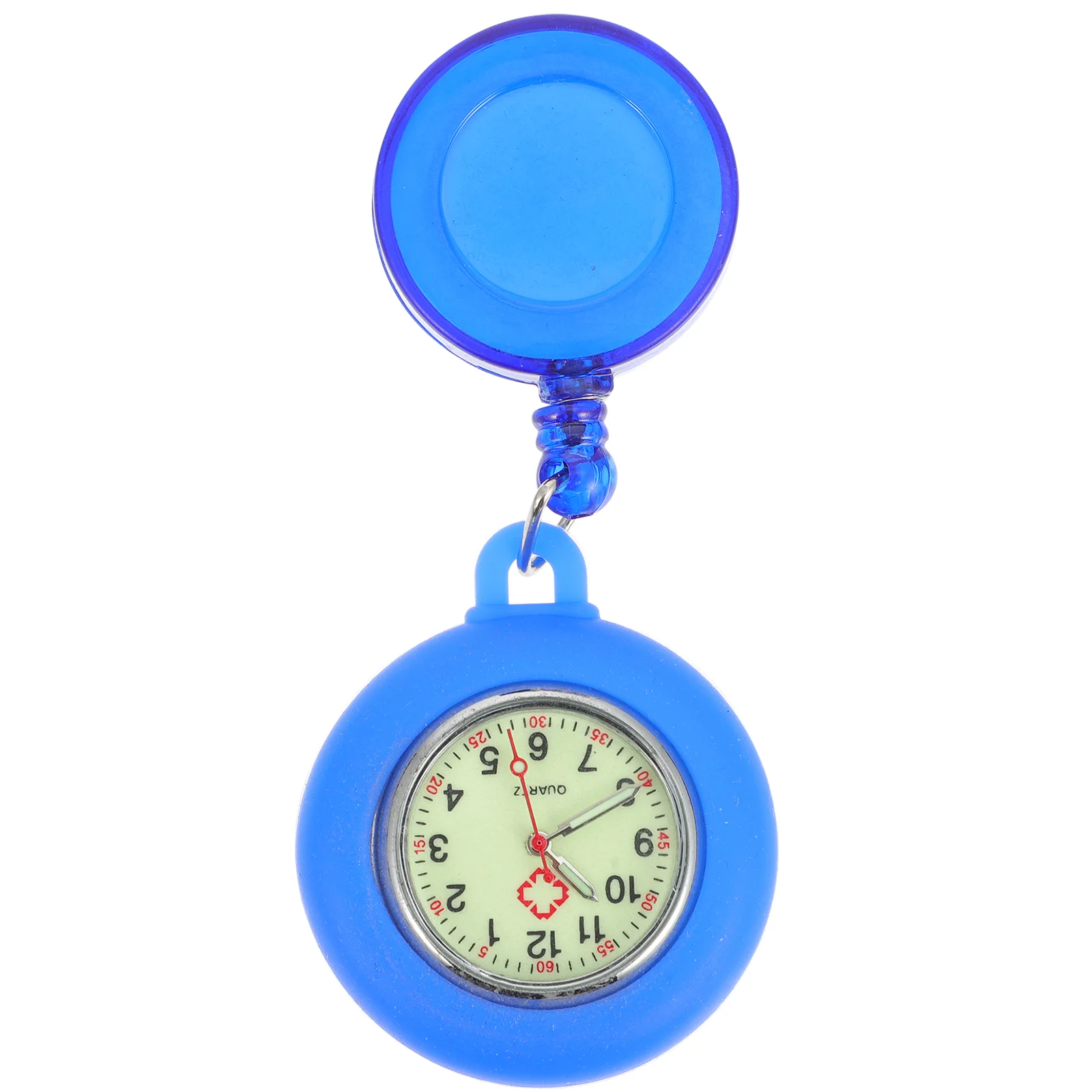 

Retractable Nurse Watch- Clip On Brooch Hanging Lapel Watch for Nurses Doctors Silicone Cover Fob Pocket Watches