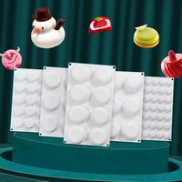 5 types oblate mousse baking tools silicone cake molds jelly pastry decorating mould kitchen dessert bakeware set chocolate cute