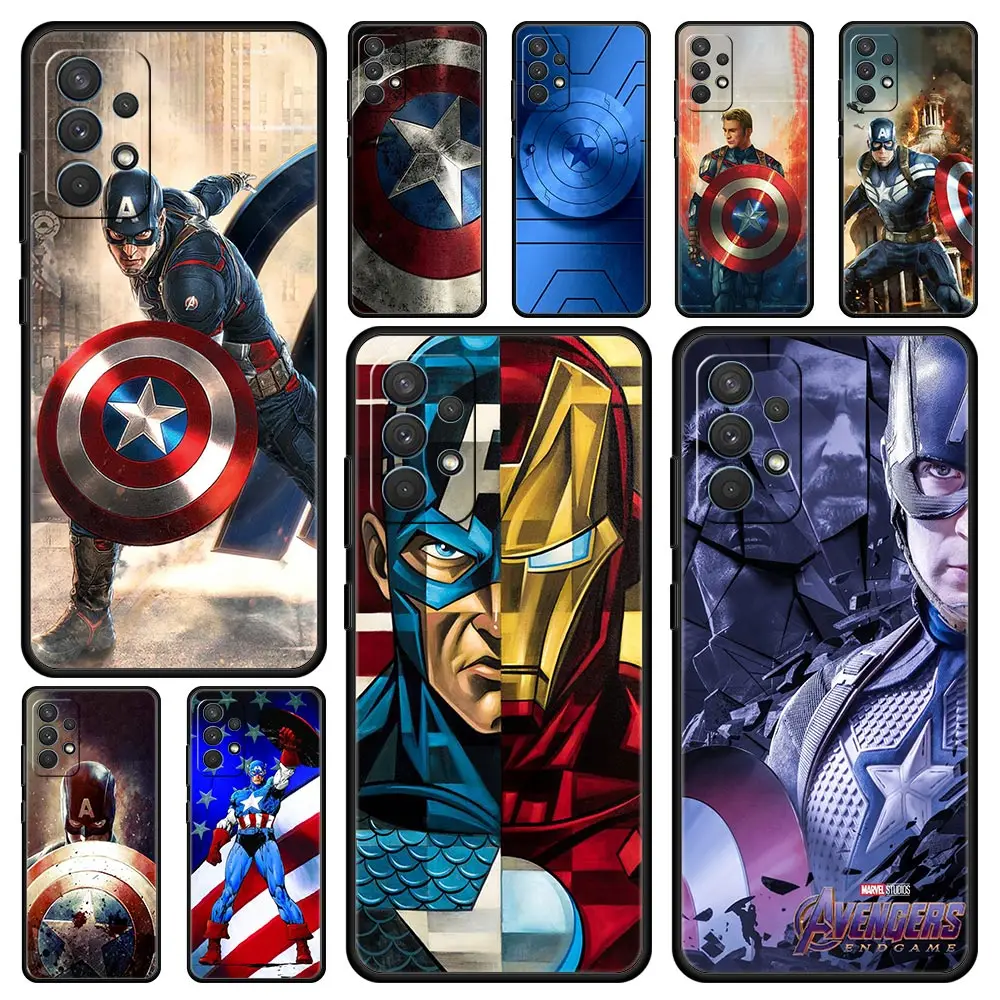 

Cover Case for Samsung Galaxy A01 A02 A03 A11 A12 A13 A21S A23 A31 A41 A51 A71 A91 A22 A32 A33 Shield captain america marvel