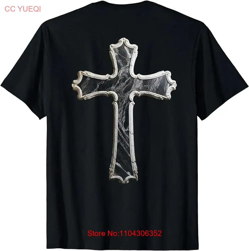 Large Crucifix Cross on Back Christian T-Shirt long or short sleeves