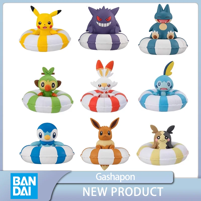 

BANDAI Pokemon Gashapon Pikachu Morpeko Sobble Floating Swimming Circle Anime Action Figures Collect Model in Stock