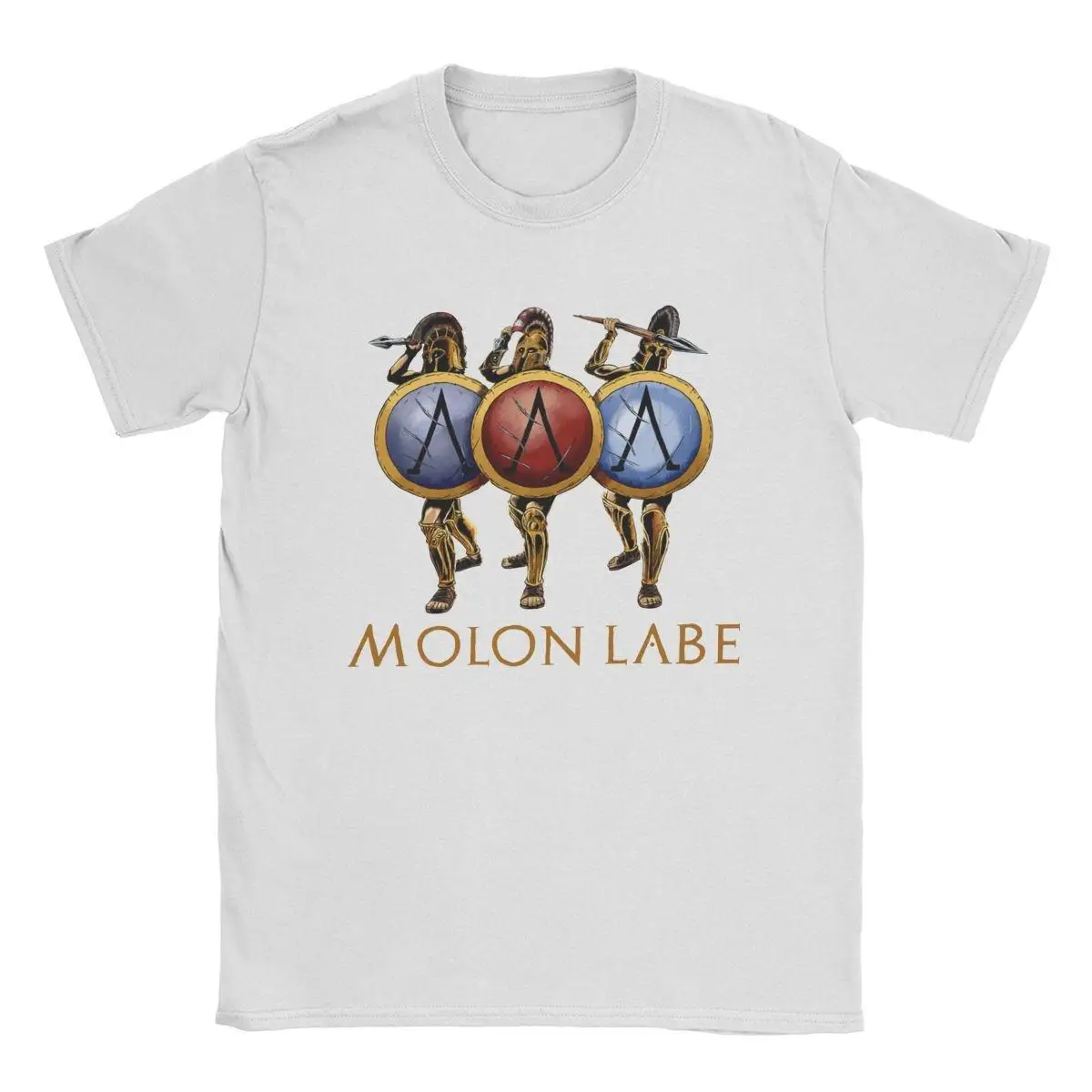 Casual Molon Labe Battle Of Thermopylae T-Shirt for Men O Neck Cotton T Shirts Sparta Short Sleeve Tees Graphic Clothing