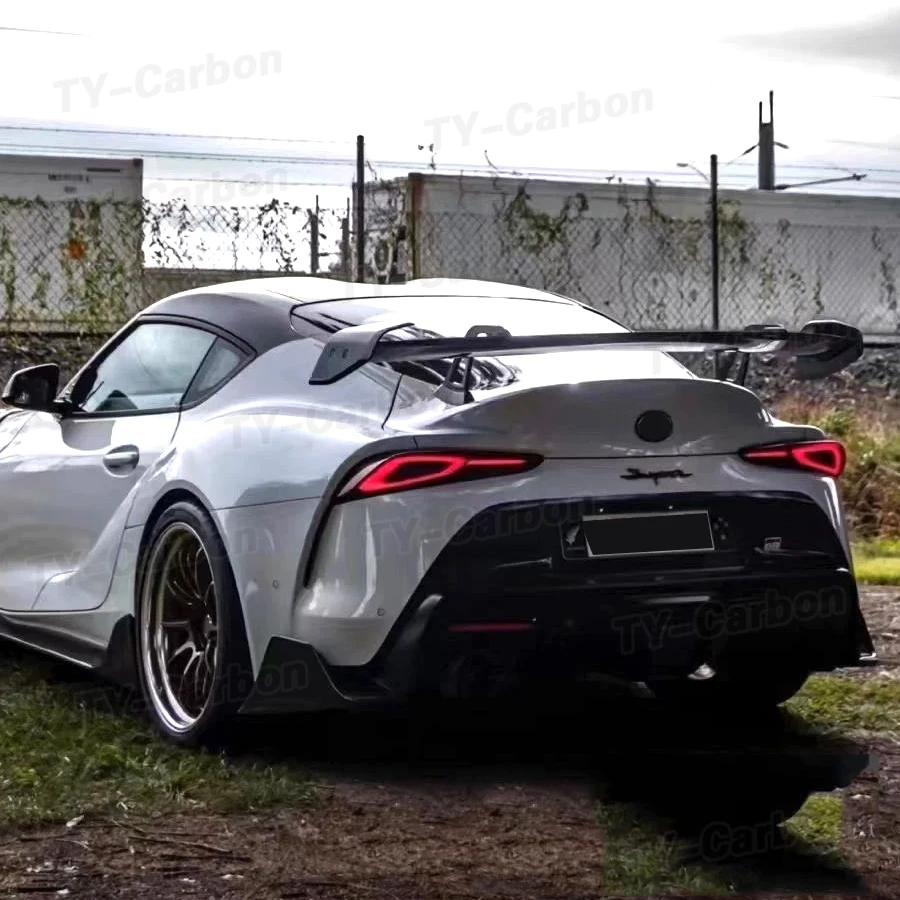 Фото Для Toyota Supra MK5 A90 A91: задний спойлер из настоящего карбона, гоночное крыло GT, обвес, 2019+ FRP №2