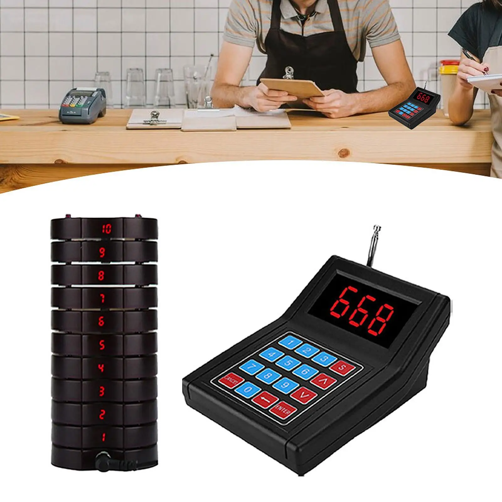 Беспроводная система вызова эффективный сигнал очереди звуковые сигналы 3