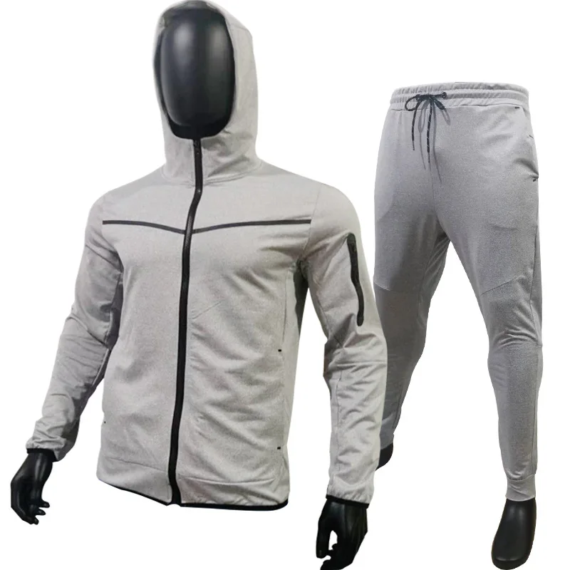 Men's sports suits, Europe and the United States men's spring and autumn new casual hooded sportswear, men's jogging suit couple