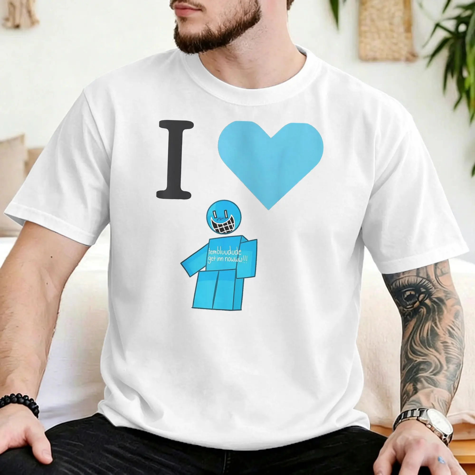 Фото Мужская и женская винтажная футболка Tem Bluudude Forsakens, топы из 100% хлопка, забавные футболки с короткими рукавами и круглым вырезом, летняя футболка №1
