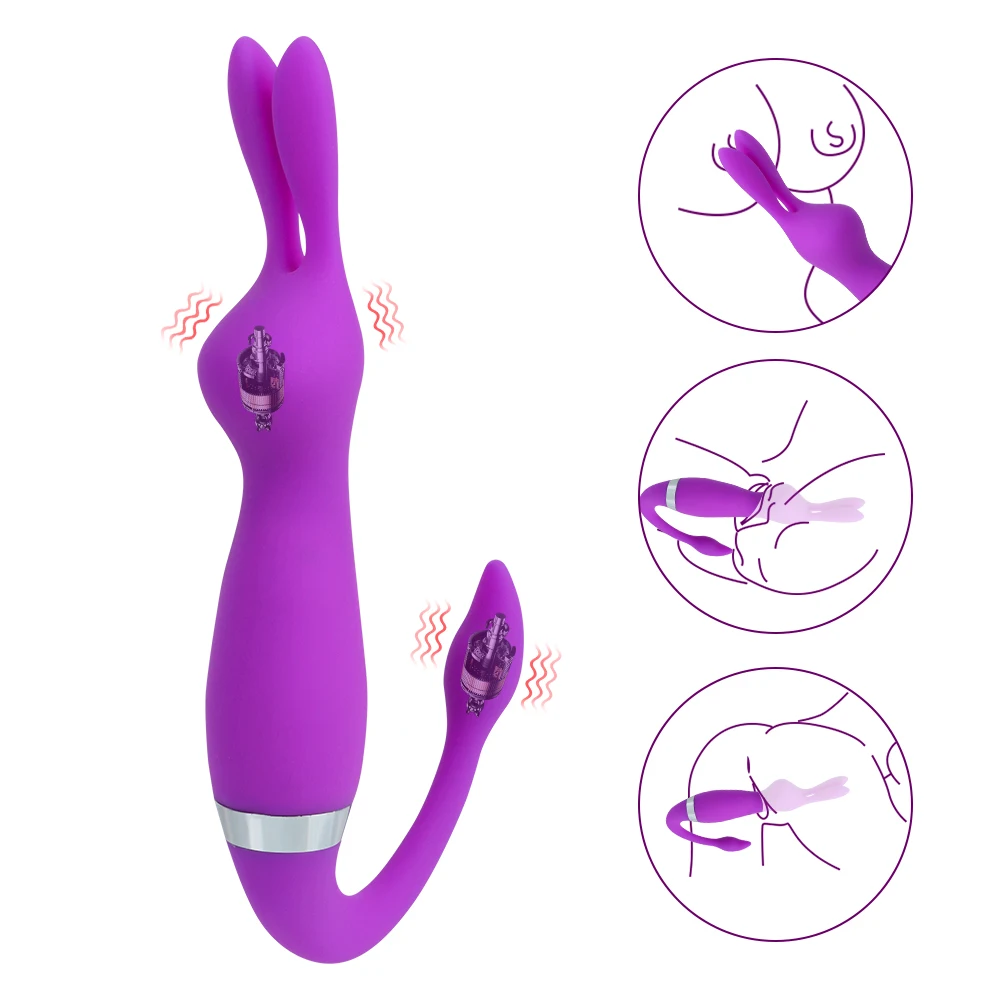 Эротический кролик вибраторы для женщин Стимулятор клитора зажимы сосков