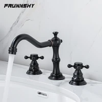 Basin Sink Taps 3 Hole Basin Faucet Double Handle Control Euro Style Hot And Cold Bathroom Sink Water Faucet Mixer Crane FR205