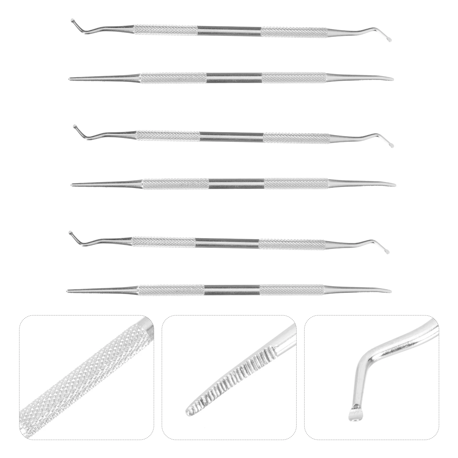 

6PCS Stainless Steel Ingrown Nail Cleaning Tool Portable Nail Seam Cleaning Tool