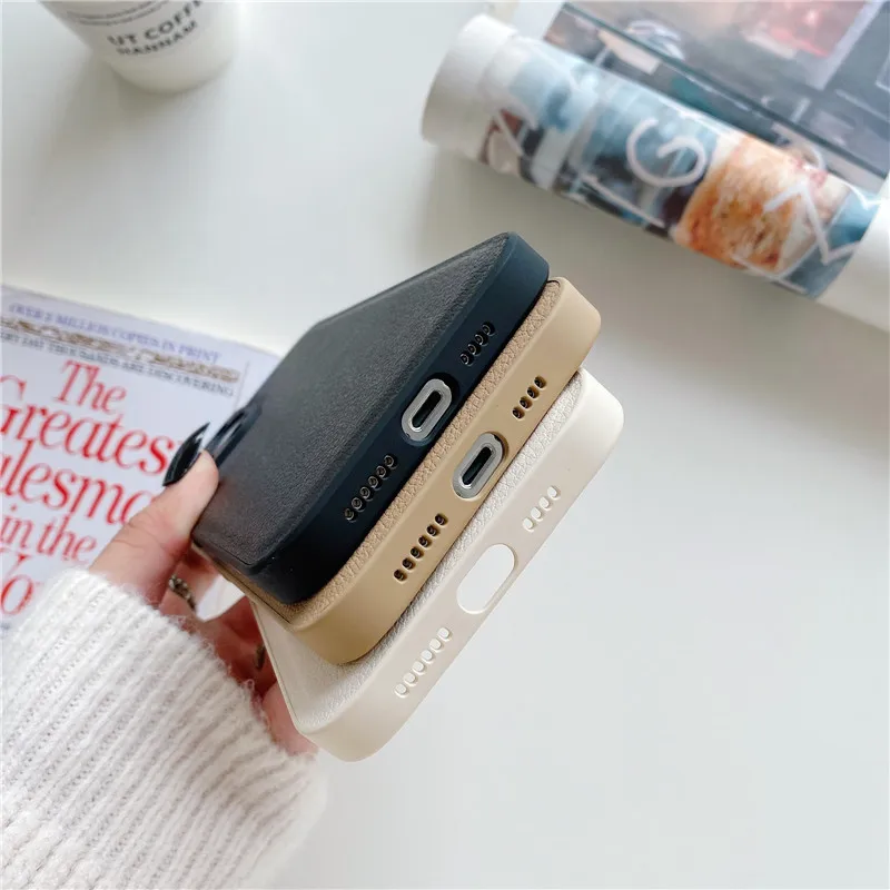 Корейский мягкий чехол из искусственной кожи с именными буквами для iPhone 13 12 11 Pro X
