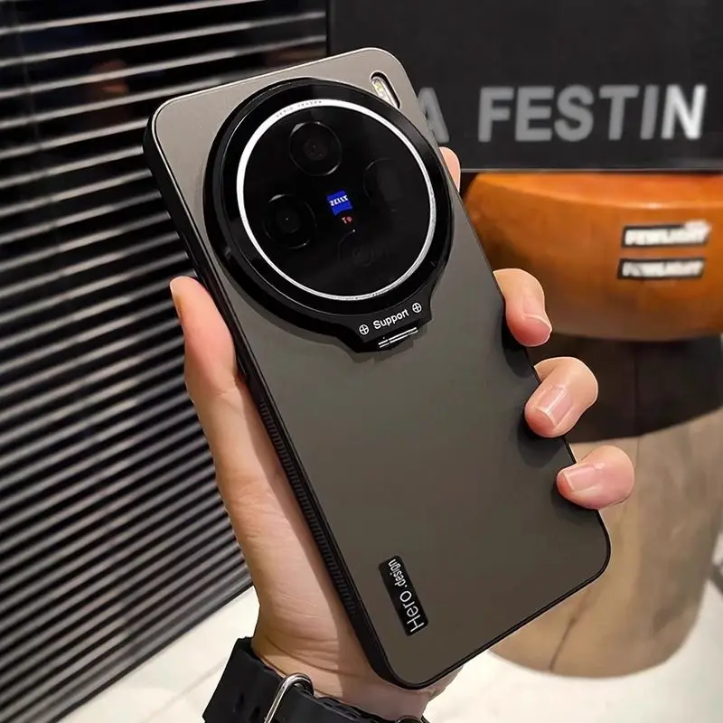 Фото Чехол для VIVO X300 Pro X200 Ultra, встроенный кронштейн для объектива, однотонный акриловый чехол для VIVO X200 Pro, мини-противоударный бампер №1