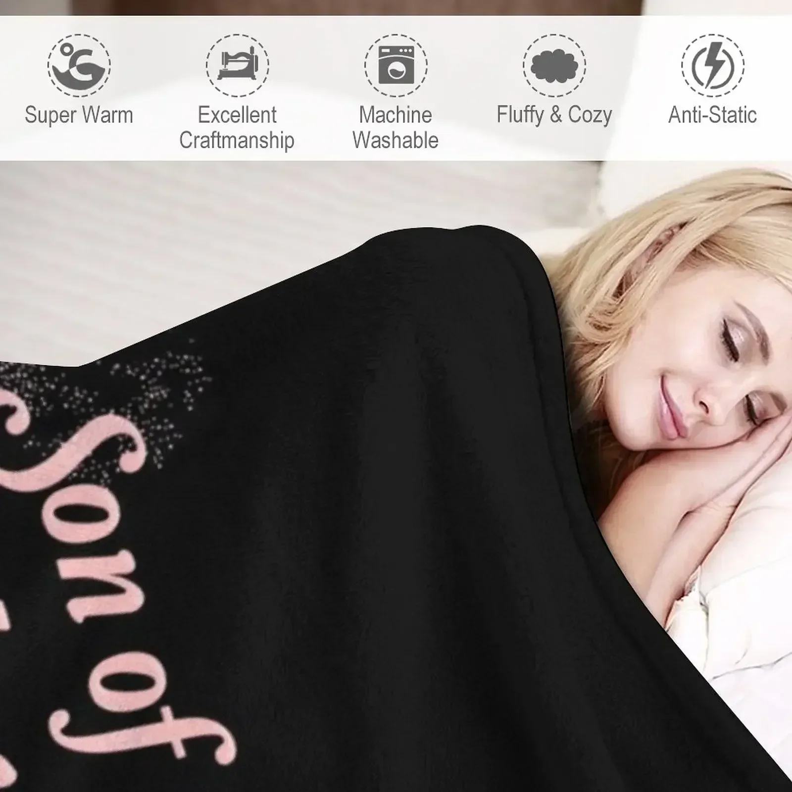 Хрестная футболка Син бабочки! Одеяло Одеяла Диваны Украшения для волос