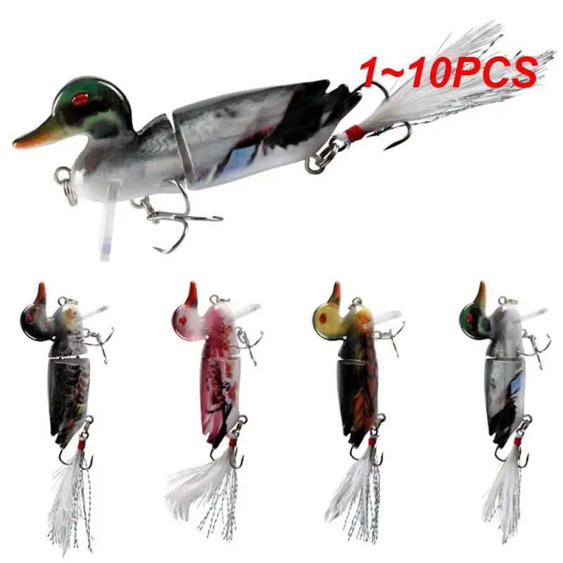 

1~10PCS Artificial Duck Topwater Fishing Lures For Bass Floating Multi Jointed Swimbait Lifelike Sunfish Swimmer Fishing Tackle