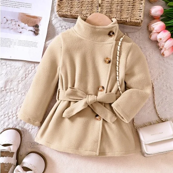 Пальто для девочек 4 зимнее ветрозащитное пальто маленьких детская теплая