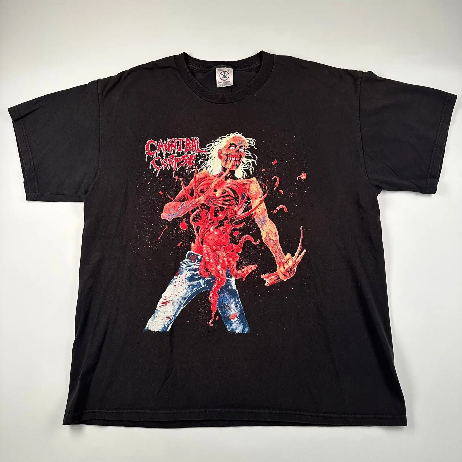 Винтажная 90-х годов Cannibal труп футболка большое еду назад в жизнь