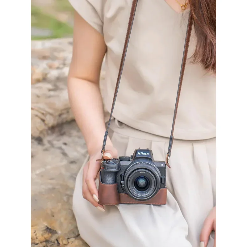 Защитный чехол ручной работы из натуральной кожи для Nikon Z5 Z6 Z7ii