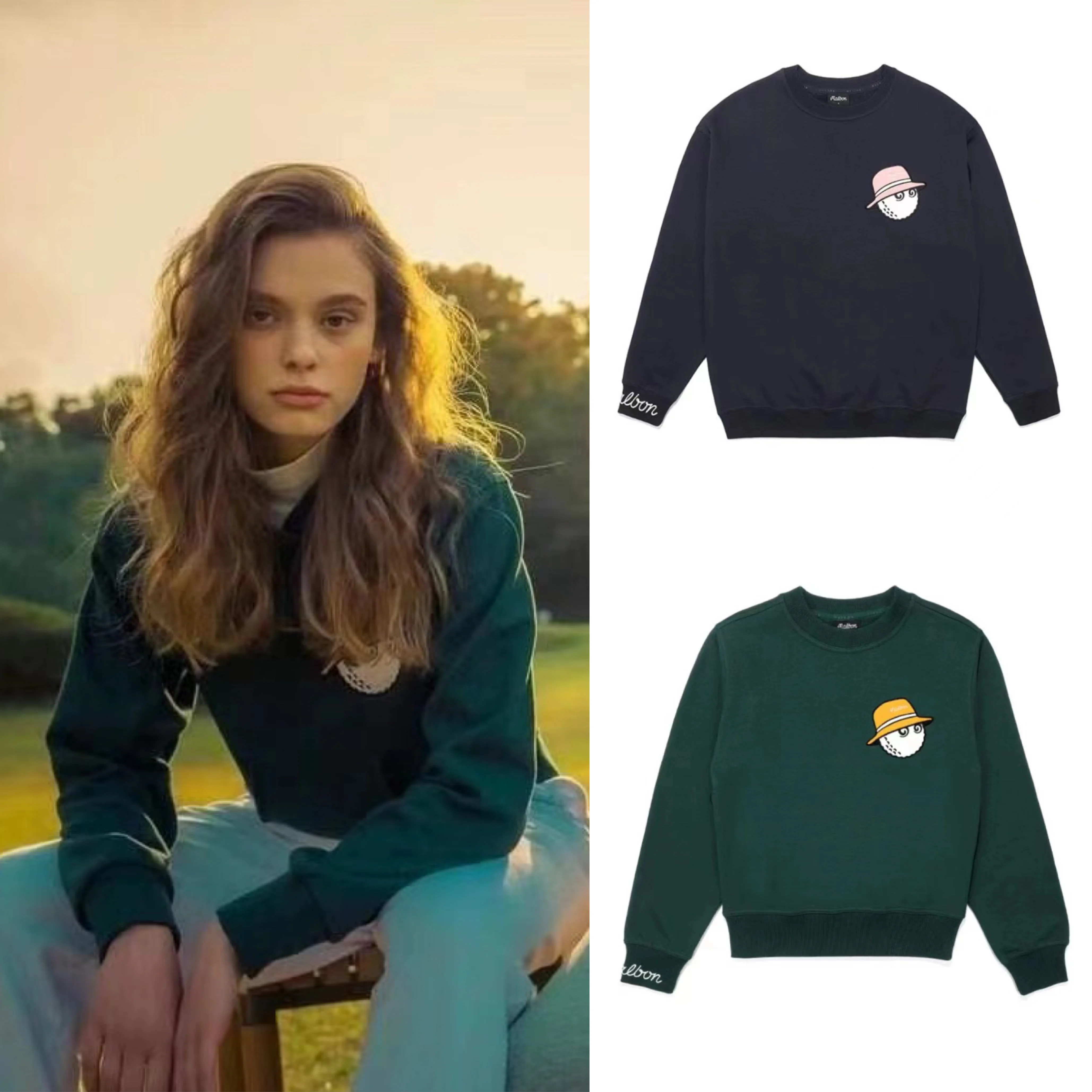 

Golf autumn and winter men's and women's sweater loose round neck long sleeves