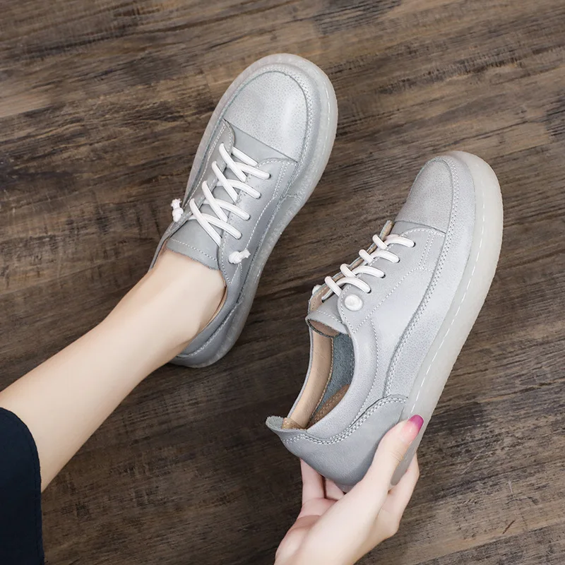 

Кроссовки мужские из ПУ кожи, дышащие, на весну/осень