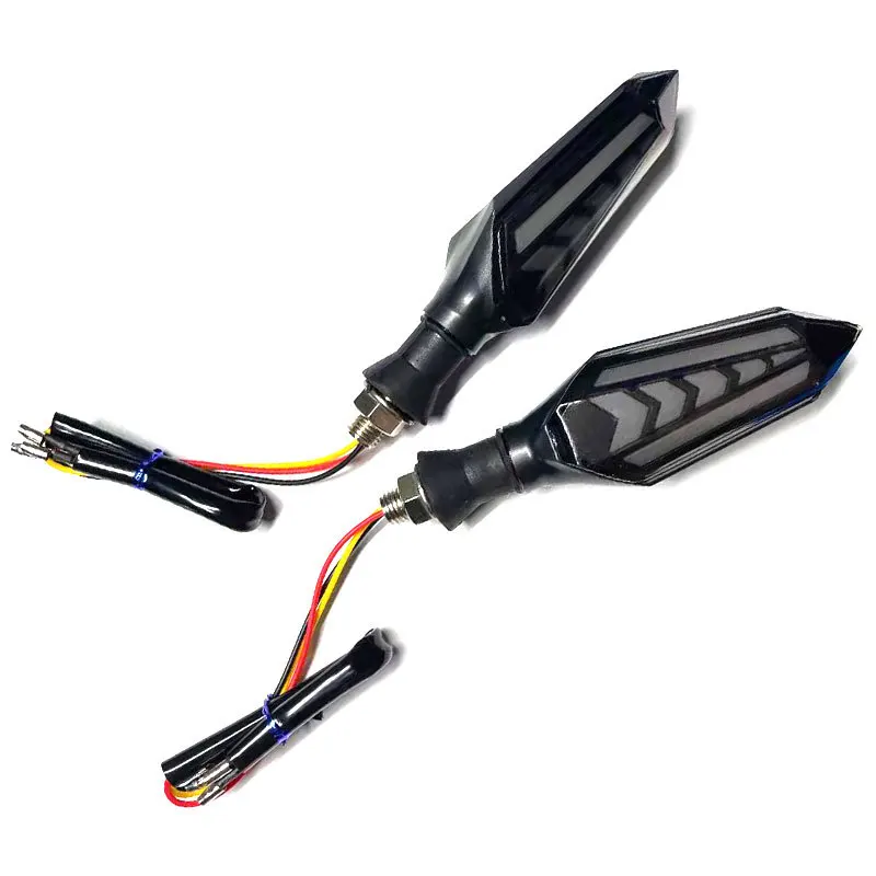 Сигнал поворота с потоковой водой для мотоцикла двухсторонняя лампа 12 В задние