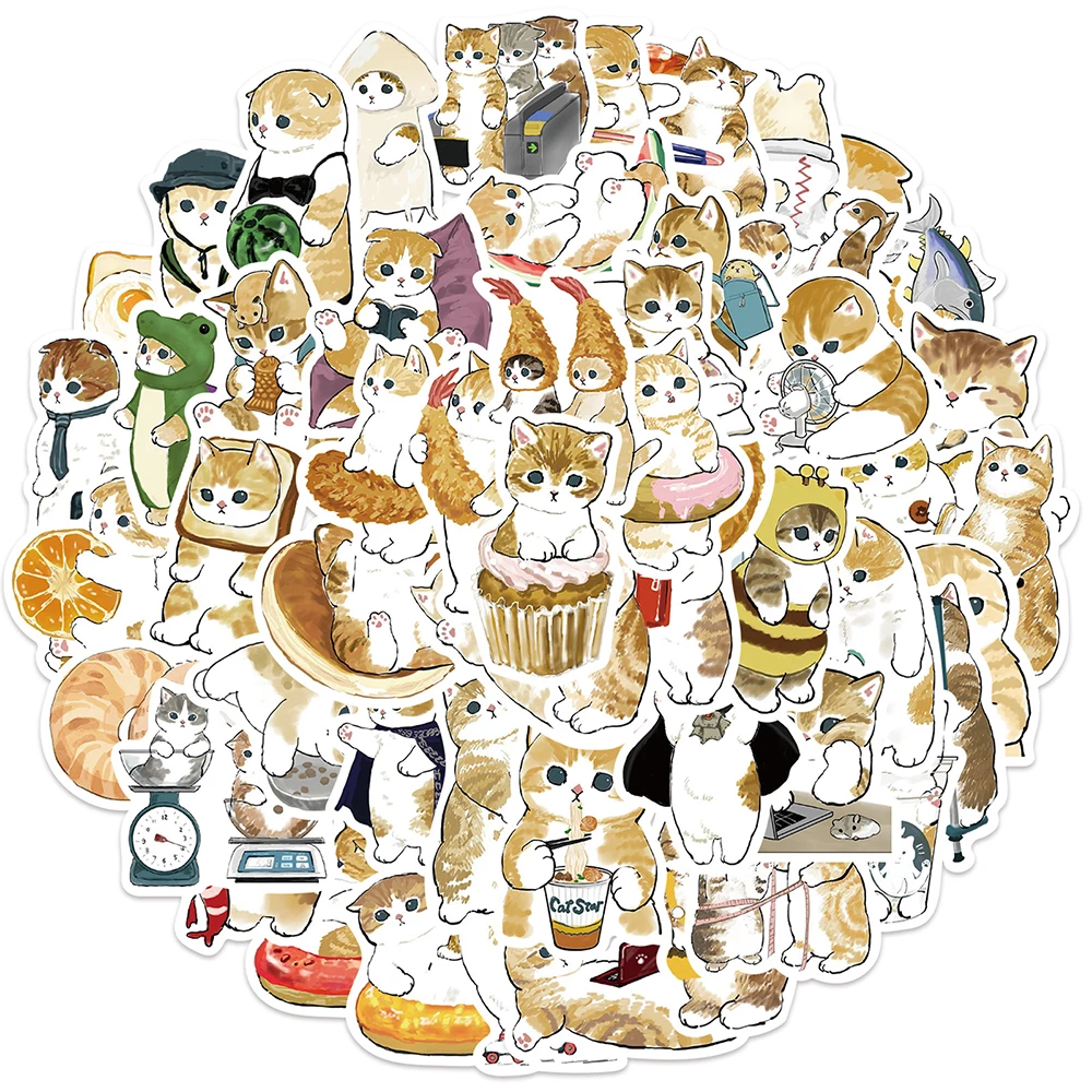 

10/30/64pcs Cute Cats Animal Stickers Kawaii Girls Cartoon Decals Kids Toy DIY Diary Suitcase Scrapbook Phone Laptop Sticker
