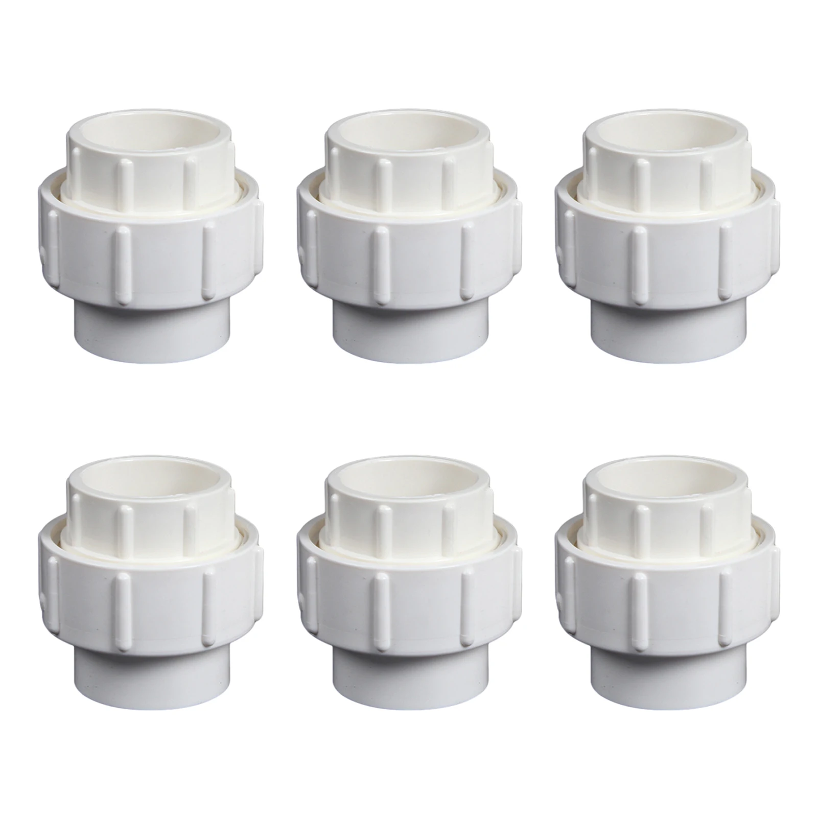 

6pcs Applications Port Garden Convenient Socket Outdoor Coupling Pipe Fitting Swimming Pools Slip Union Plumbing PVC Adapter