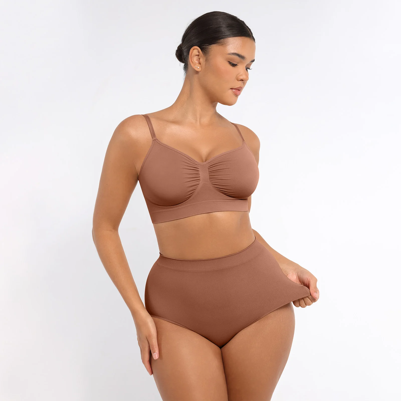 Hexin бесшовные со средней талией короткие антибактериальные удобные