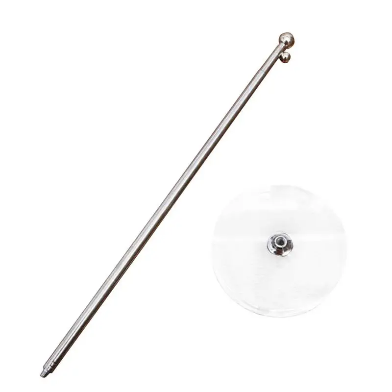 

Настольная стойка для флага, Телескопический Мини-шест с прочной основой, Deluxe настольная подставка для флага с прочной базой, тяжелый садов...