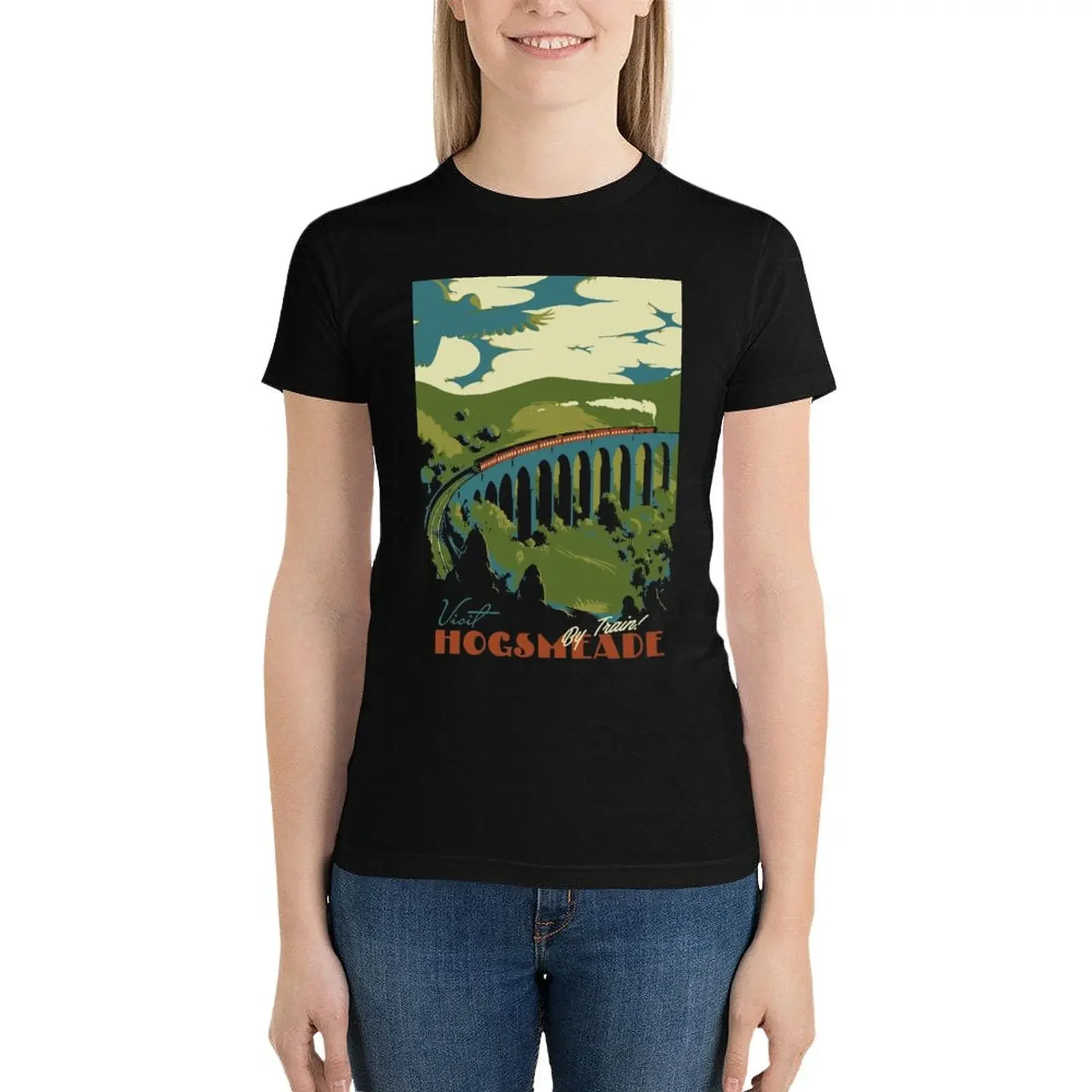 Женская футболка с графическим принтом визит Hogsmeade